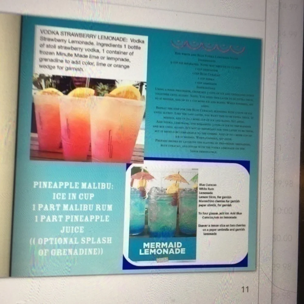 8x8 hardcover Adult Beverage Book